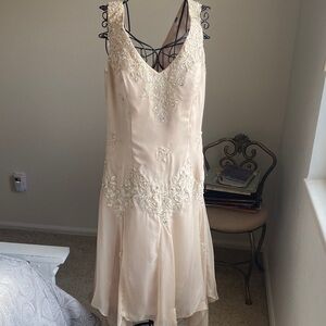 Elegant Blush Pink Formal Sleeveless Dress